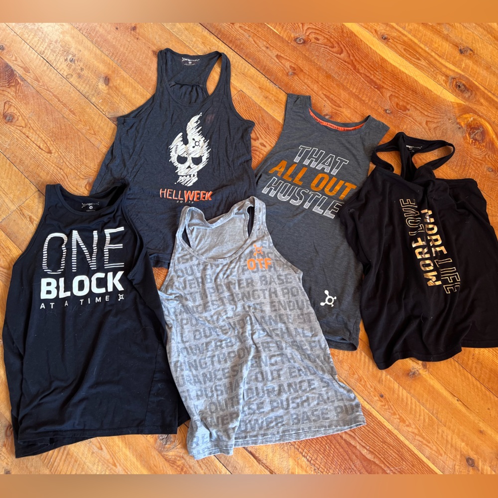 Bundle of Orangetheory tanks